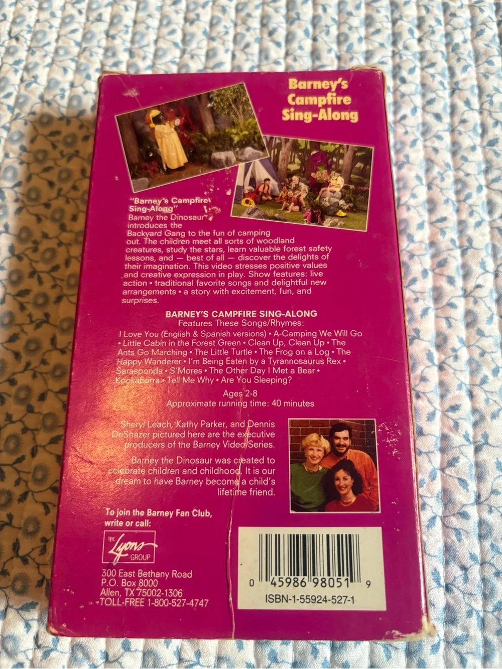 Barney's Campfire Sing-Along VHS Ages 2-8